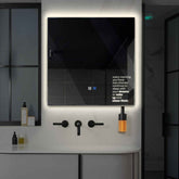 Espejo LED Cuadrado | Botones táctiles | Función antivaho | Luz blanca neutra - Reyze Seria Motivated Model 2